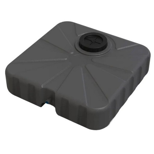 Бак ПЕ для душу 50л 3-х шар. 600*600*165 чорний